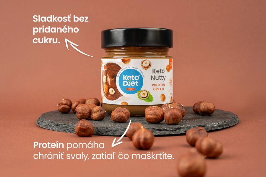 Keto Nutty – proteínový krém s brezovým cukrom