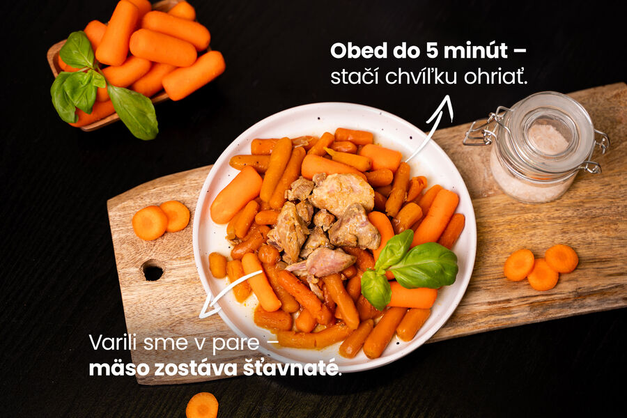Hotové jedlo – morčacie v baby karotke