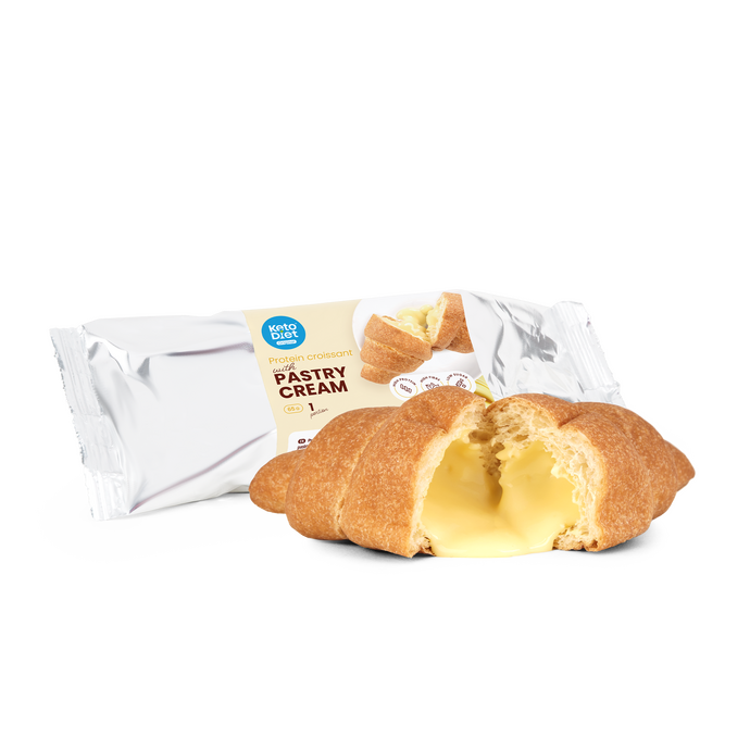 Proteinový croissant s pudinkovou náplní