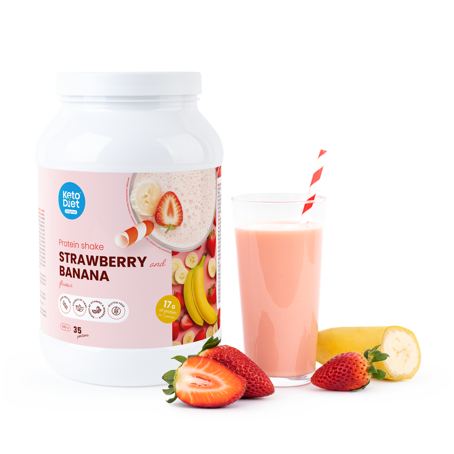 Proteínový nápoj – príchuť jahoda & banán