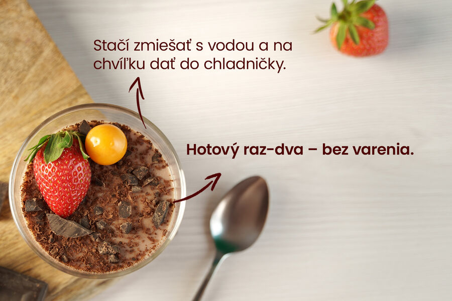 Proteínový puding – príchuť čokoláda