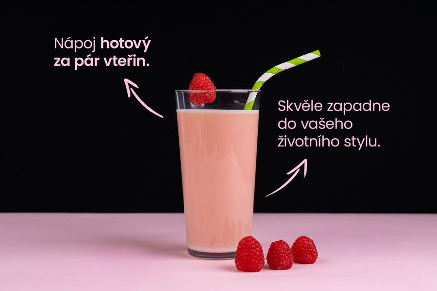 Proteinový nápoj – příchuť malina