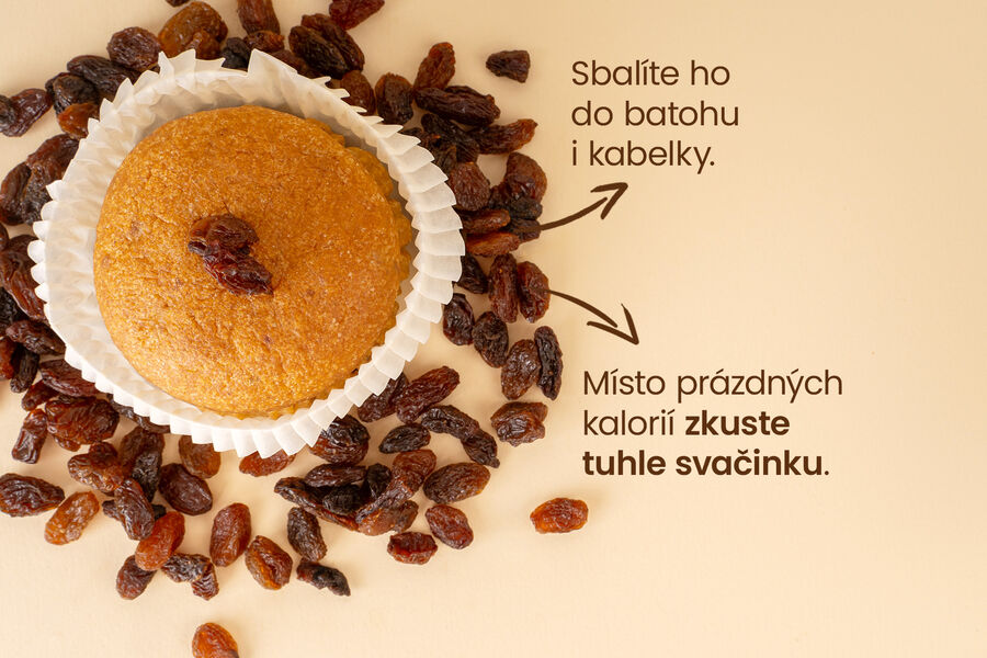 Proteinový muffin s brusinkami a borůvkami