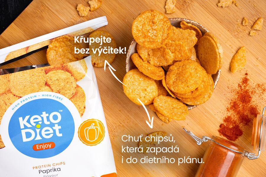 Proteinové chipsy – příchuť paprika