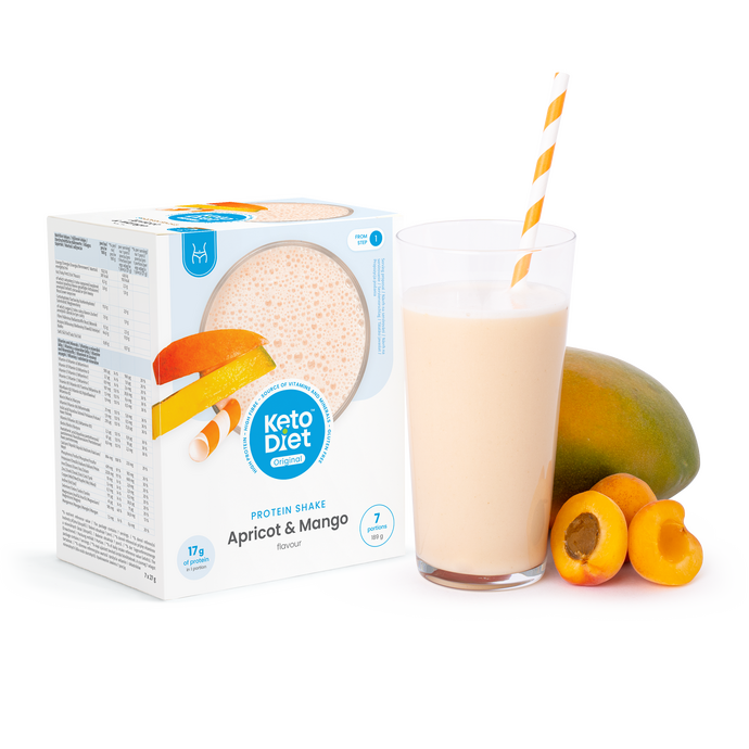Proteinový nápoj – příchuť meruňka a mango – 7 porcí