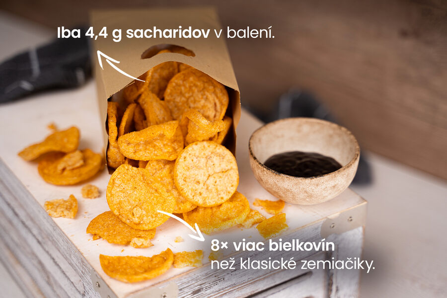 Proteínové čipsy – príchuť barbecue