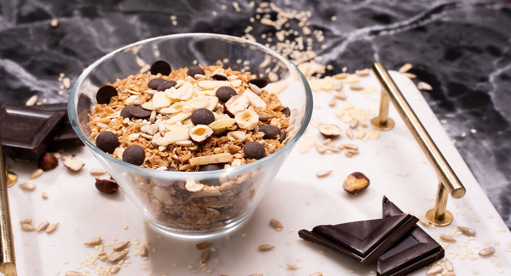 Proteinové čokoládové müsli KetoDiet – s ořechy (7 porcí)