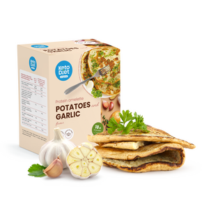 Proteinová omeleta – „bramborák“ s česnekem a majoránkou