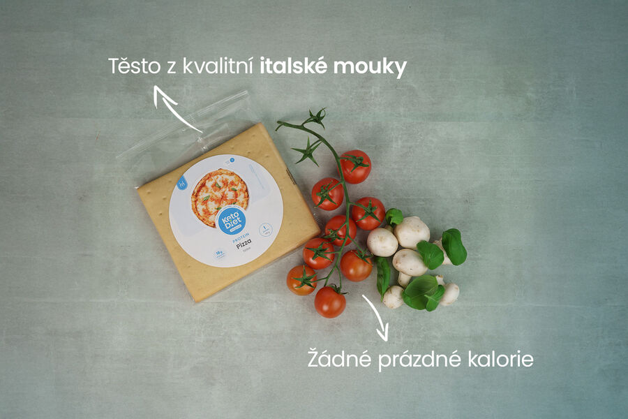 Proteinová pizza – hotové těsto