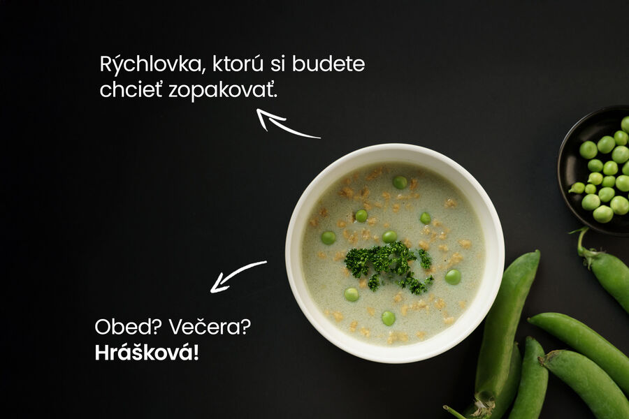 Proteínová polievka – hrášková príchuť