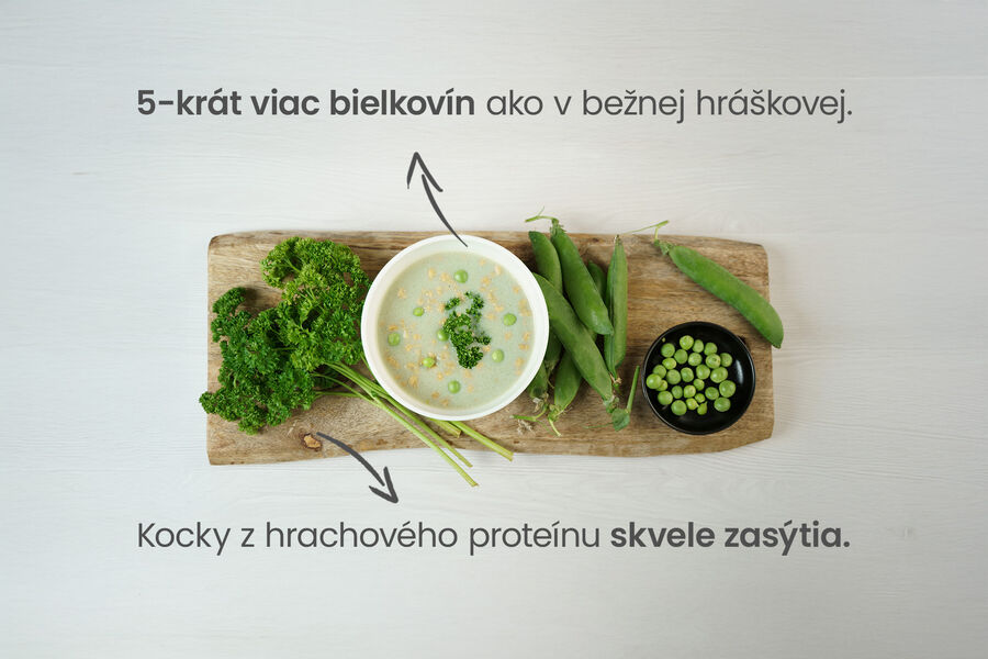 Proteínová polievka – hrášková