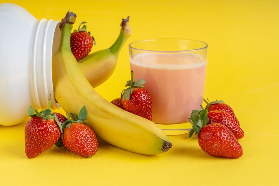 Proteínový nápoj – príchuť jahoda & banán