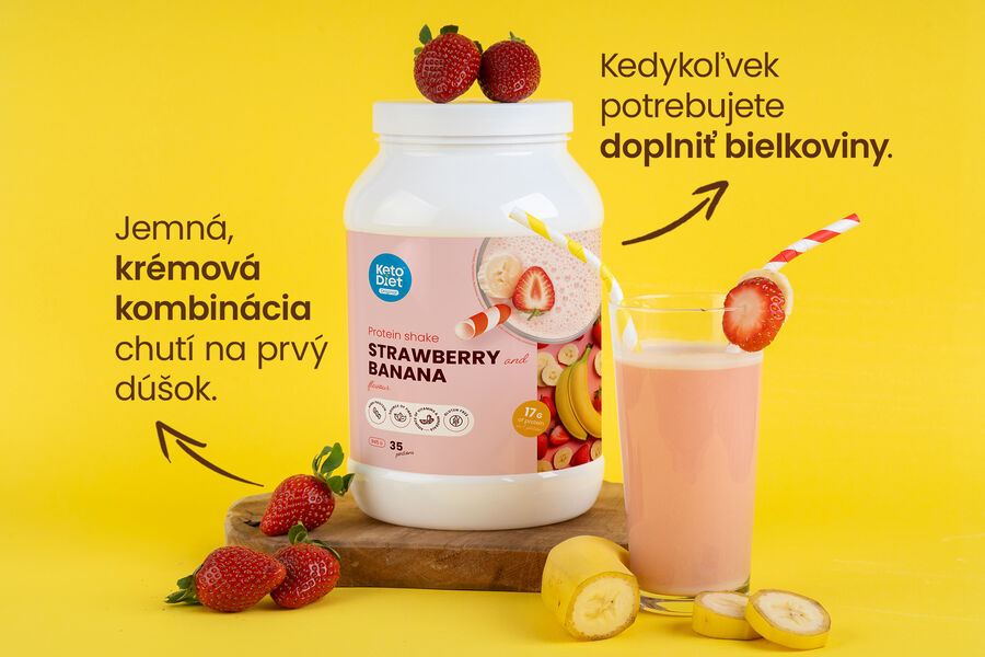 Proteínový nápoj – príchuť jahoda & banán
