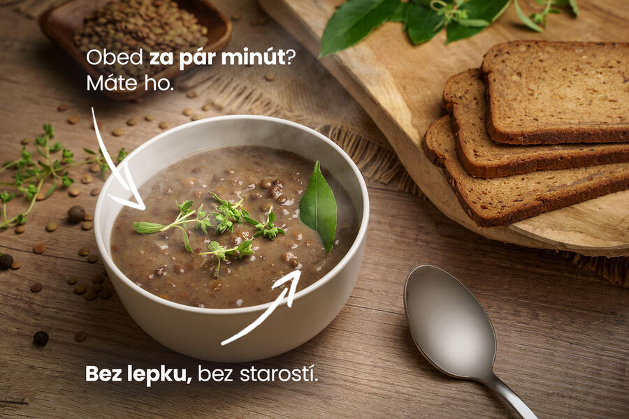 Proteínová polievka – šošovicová