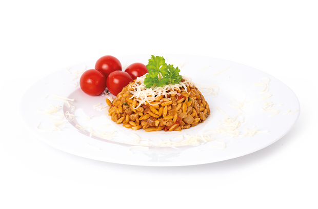 Recept na cestovinovú ryžu s bravčovou sviečkovicou