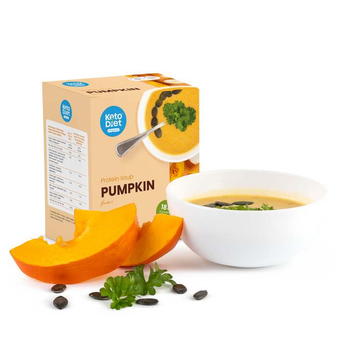 Proteínová polievka – tekvicová príchuť