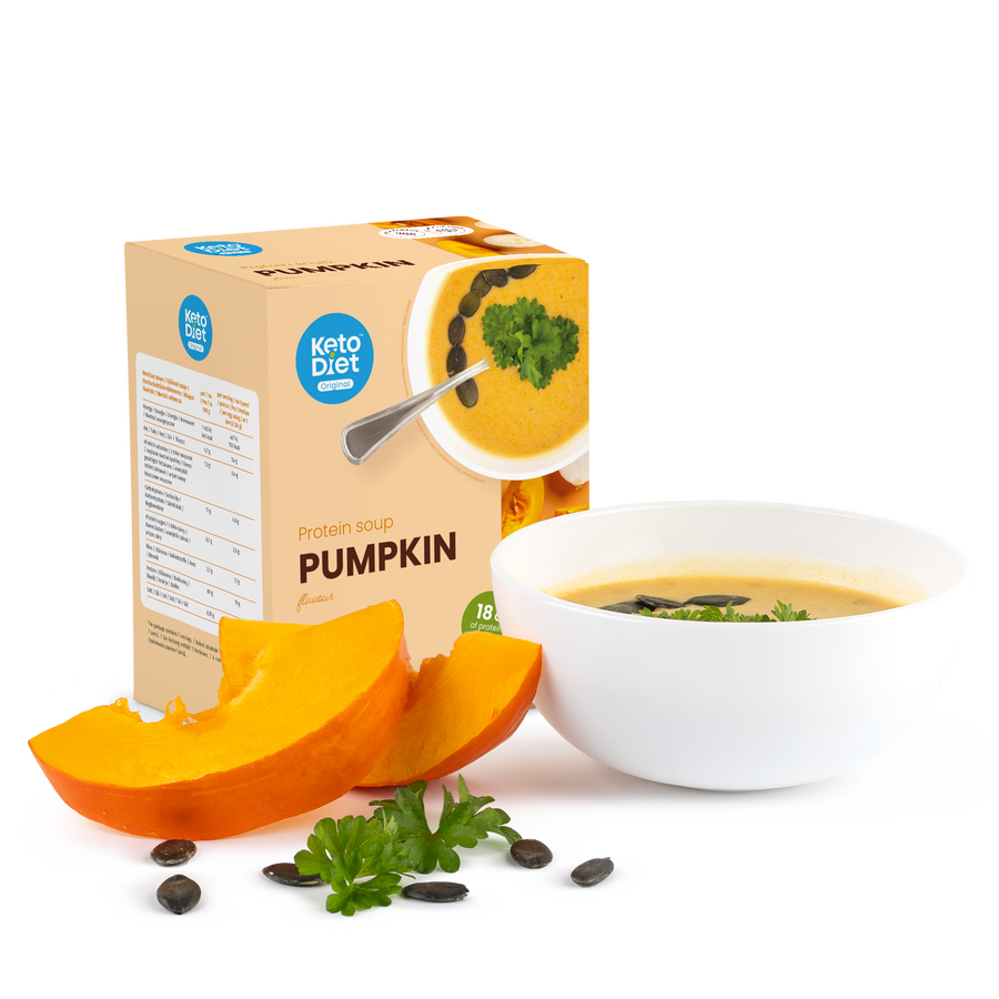 Proteínová polievka – tekvicová príchuť