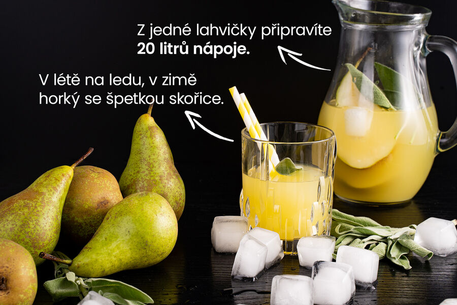 Nápojový koncentrát s Juvenilem – příchuť hruška