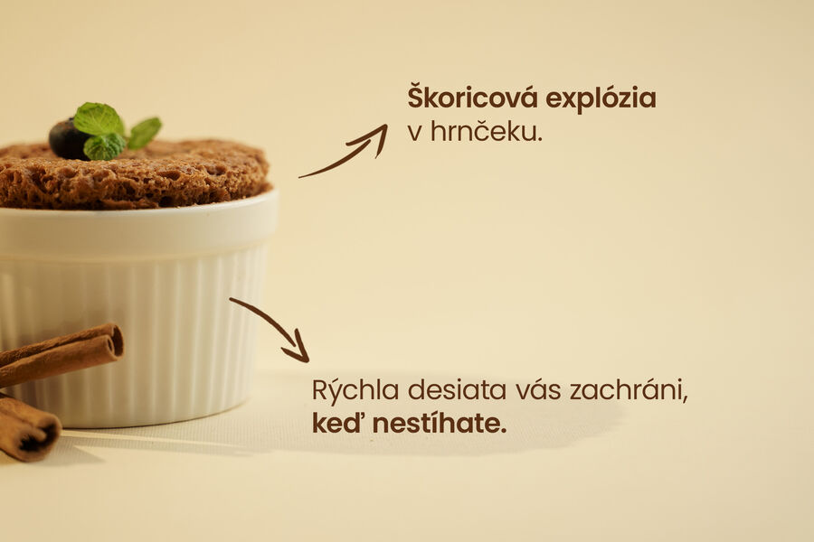 Proteínový mugcake – škorica & citrónová kôra