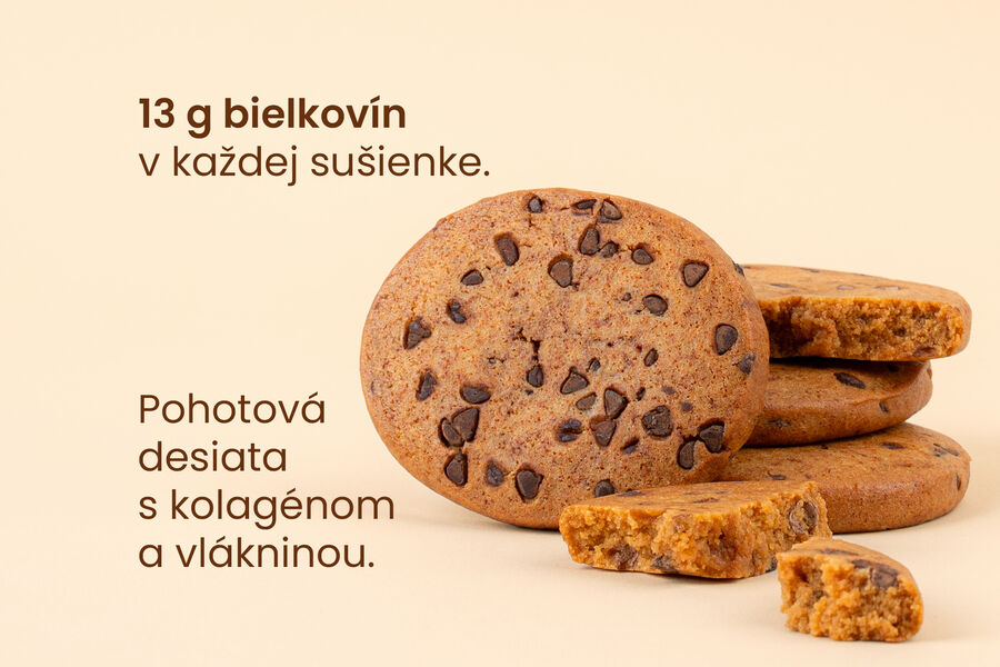 Proteínové sušienky – cookies s kúskami čokolády