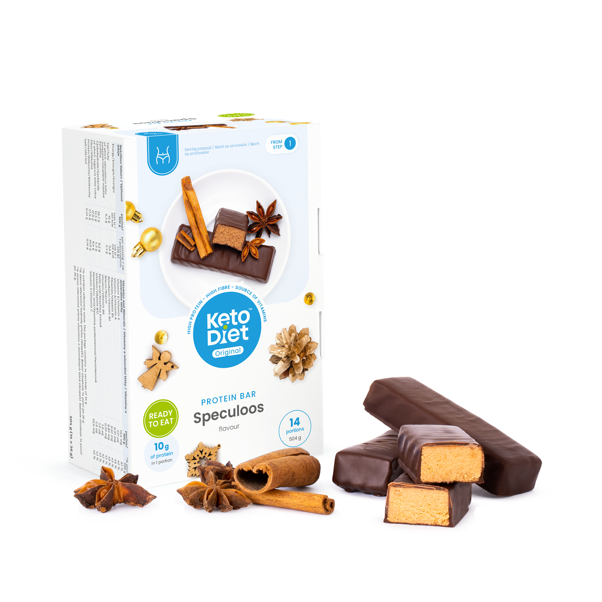Proteinové tyčinky - příchuť speculoos (14 ks - 7 porcí)