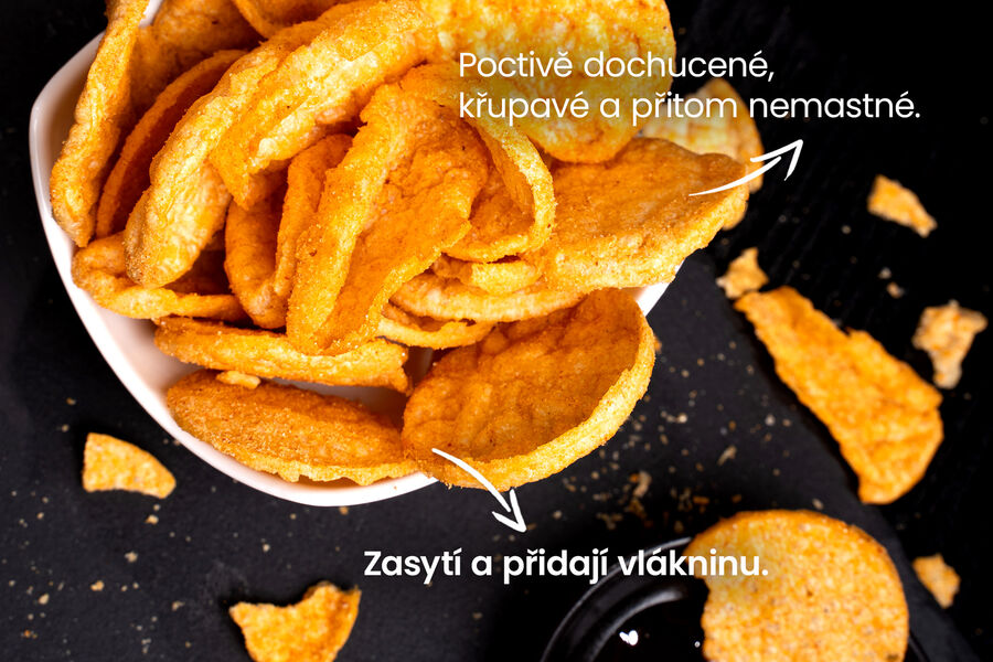 Proteinové chipsy – příchuť barbecue