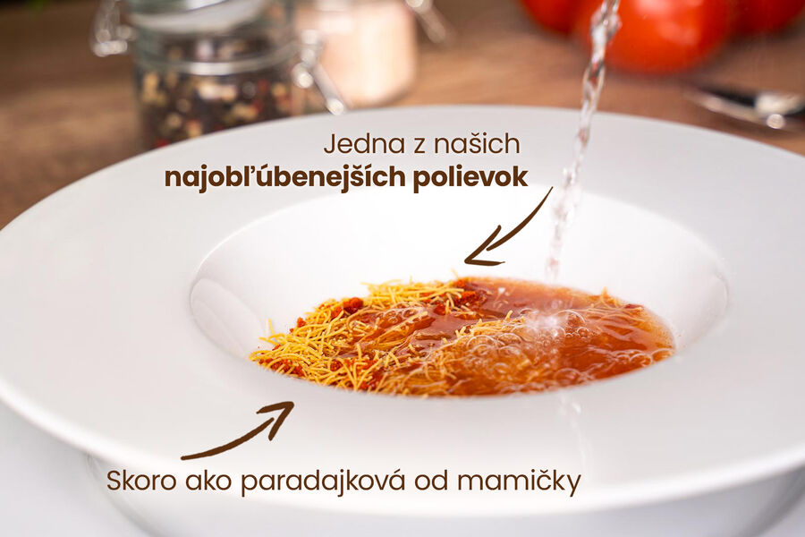 Proteínová polievka – paradajková s rezancami
