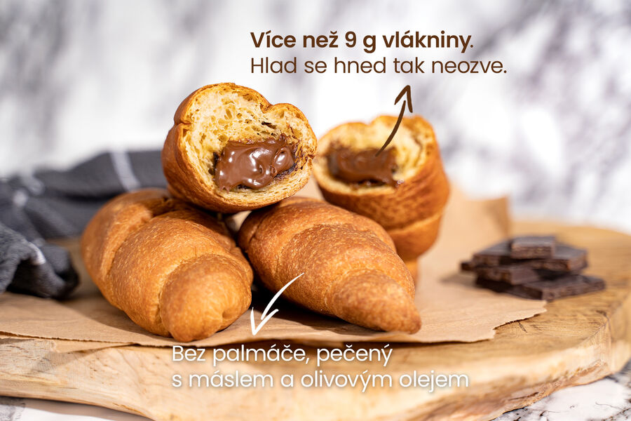 Proteinový croissant s čokoládovou náplní