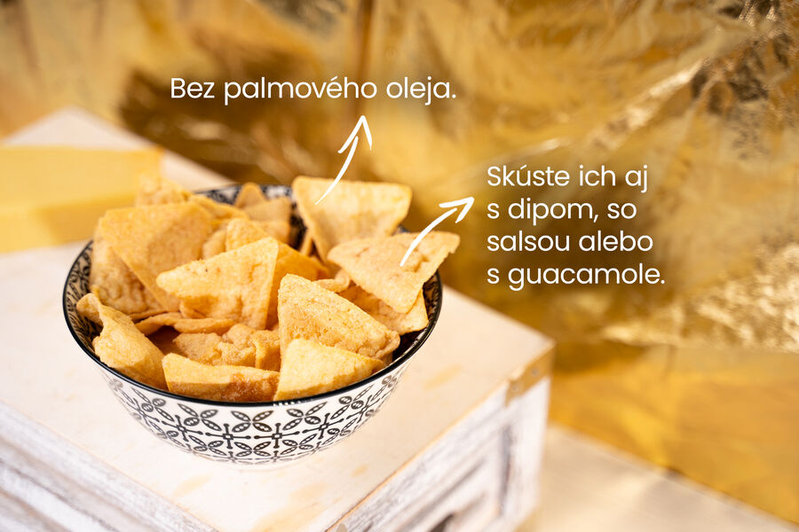 Proteínové tortilla čipsy – príchuť čedar