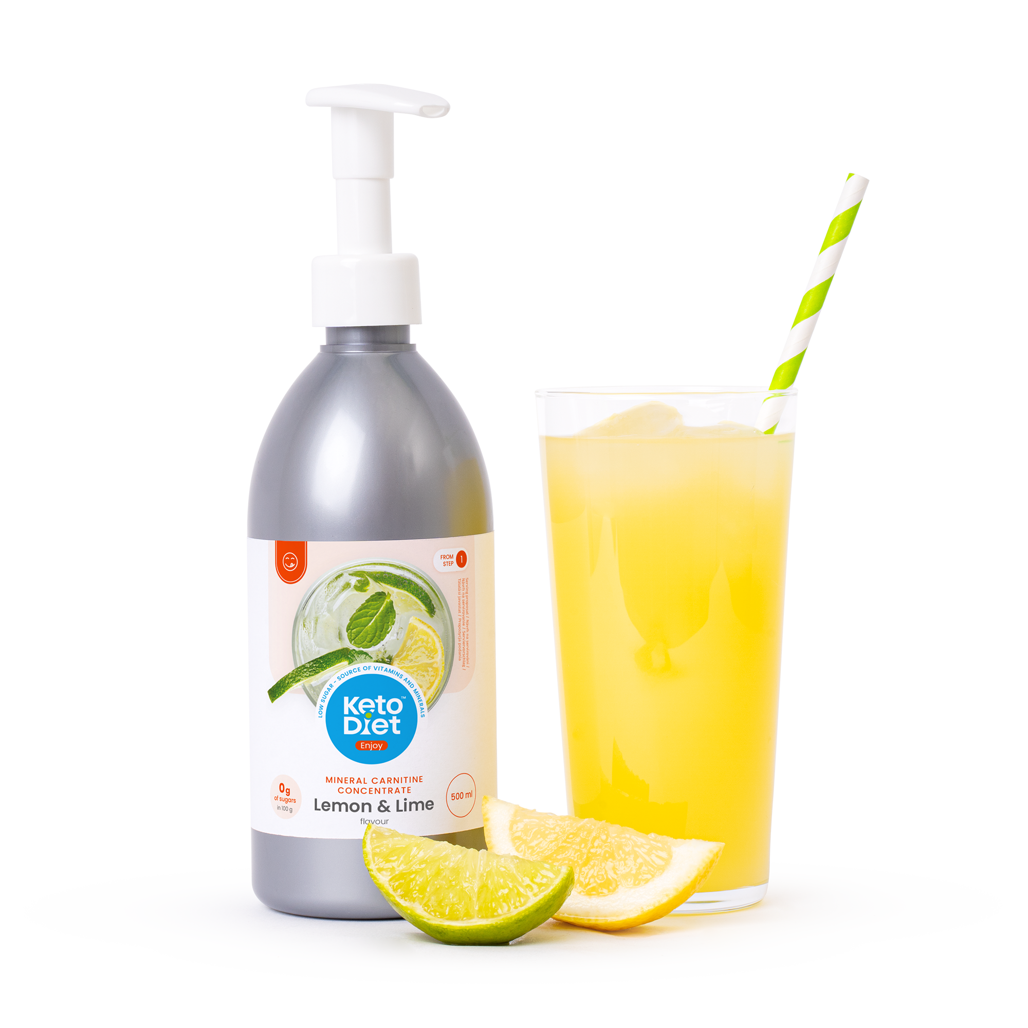 Nápojový koncentrát - příchuť citron-limeta (500 ml)
