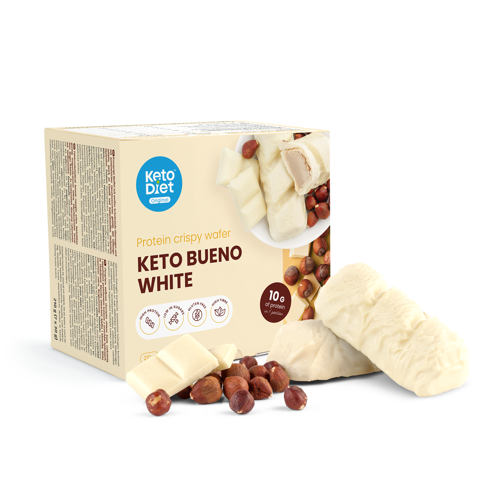 Keto Bueno White - křupavé oplatky (7 porcí)