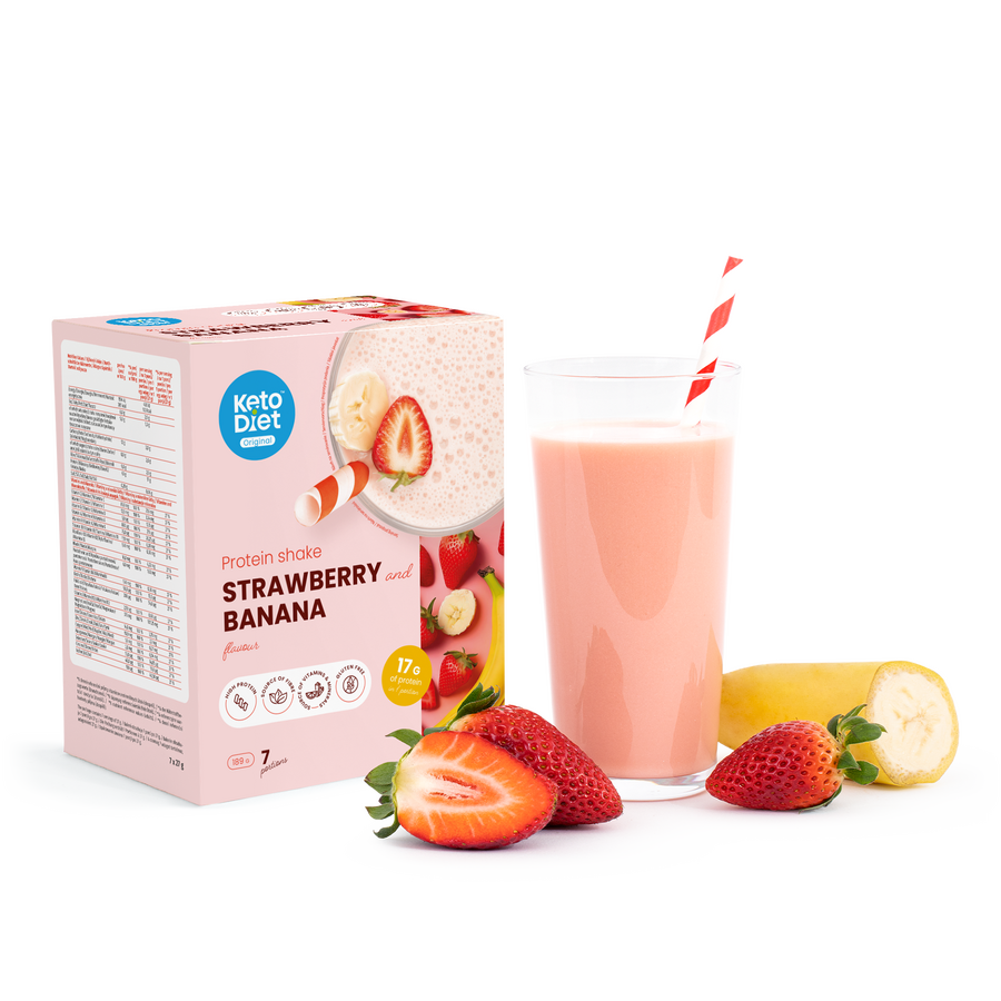 Proteínový nápoj – príchuť jahoda & banán