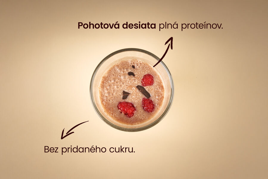 Proteínový nápoj – príchuť čokoláda & malina
