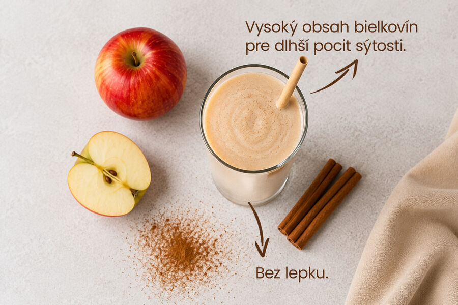 Proteínový nápoj – príchuť jablko & škorica