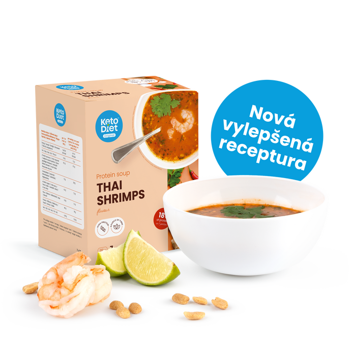Proteinová polévka – příchuť thajské krevety
