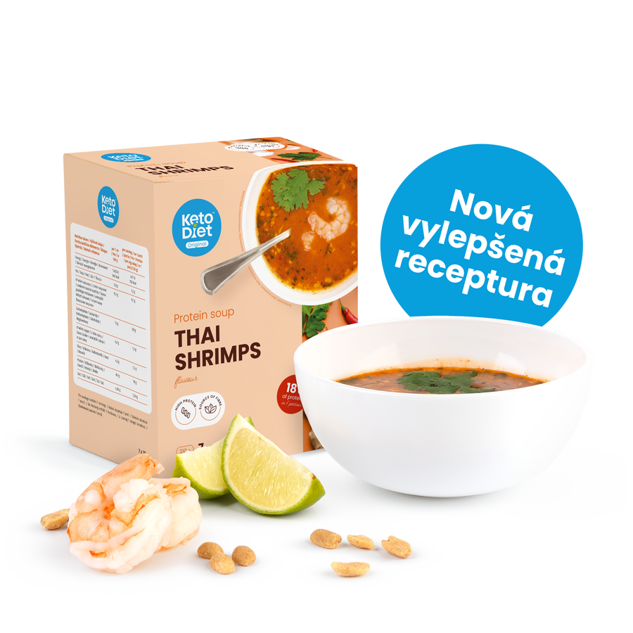 Proteinová polévka – příchuť thajské krevety
