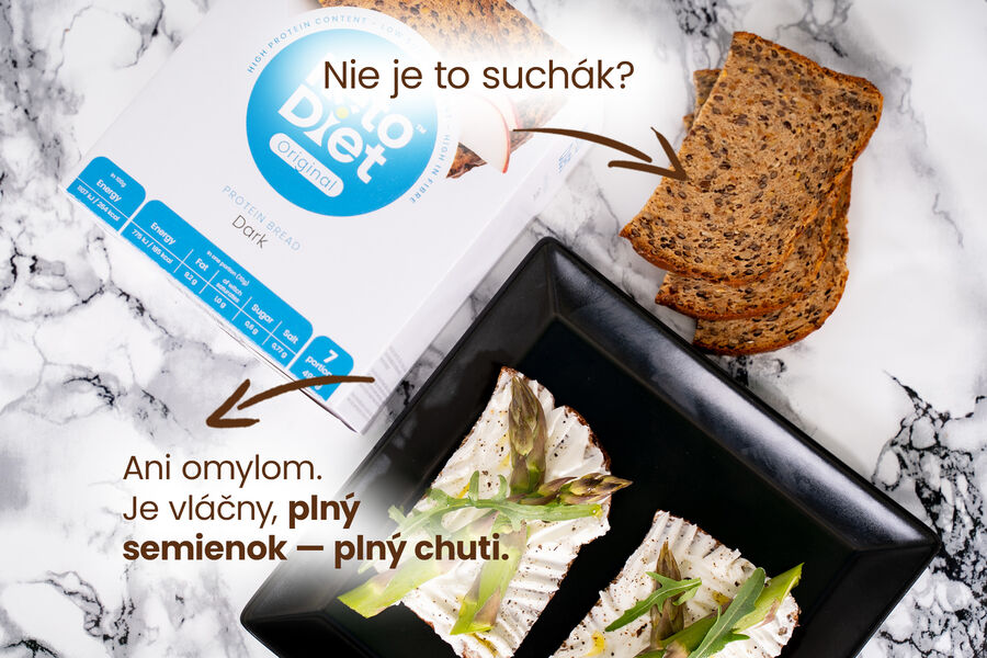 Proteínový chlieb – tmavý