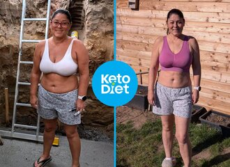 Eva zhubla s KetoDiet. Foto před dietou a po ní
