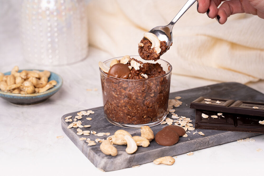 Proteinová kaše – kakaová s kešu ořechy a březovým cukrem (450 g) 