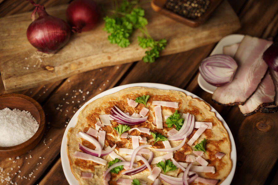 Proteínová omeleta KetoDiet – príchuť slanina s cibuľou