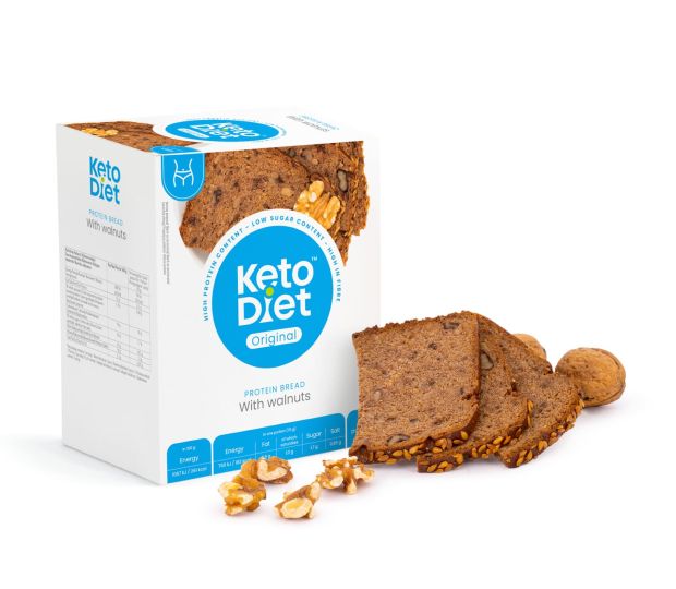 Proteinový chléb s vlašskými ořechy KetoDiet. Pečivo do diety. Bestseller.