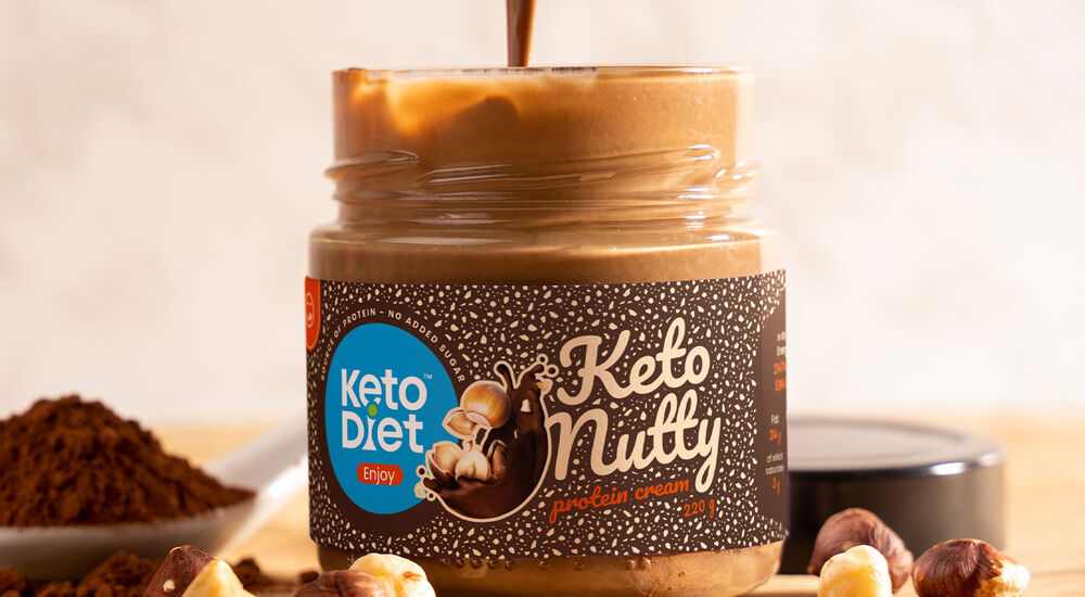 Jemný proteinový krém Keto Nutty s lískovými ořechy a kakaem