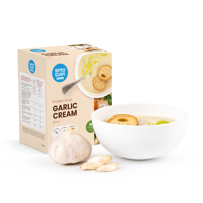 Proteínová polievka – cesnaková krémová