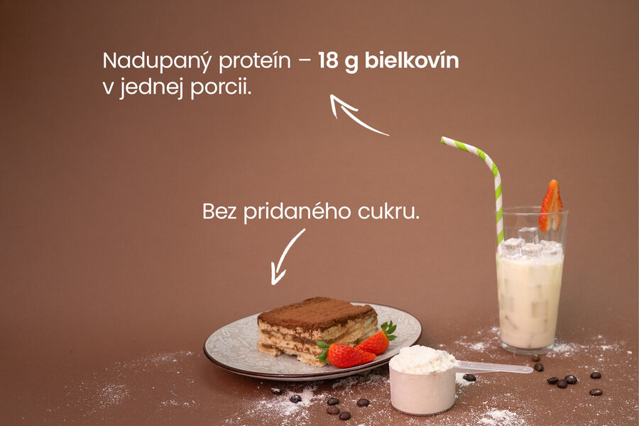 Proteínový nápoj – príchuť kávové tiramisu