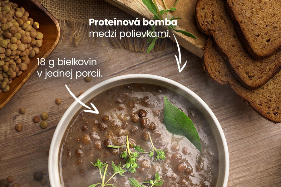 Proteínová polievka – šošovicová