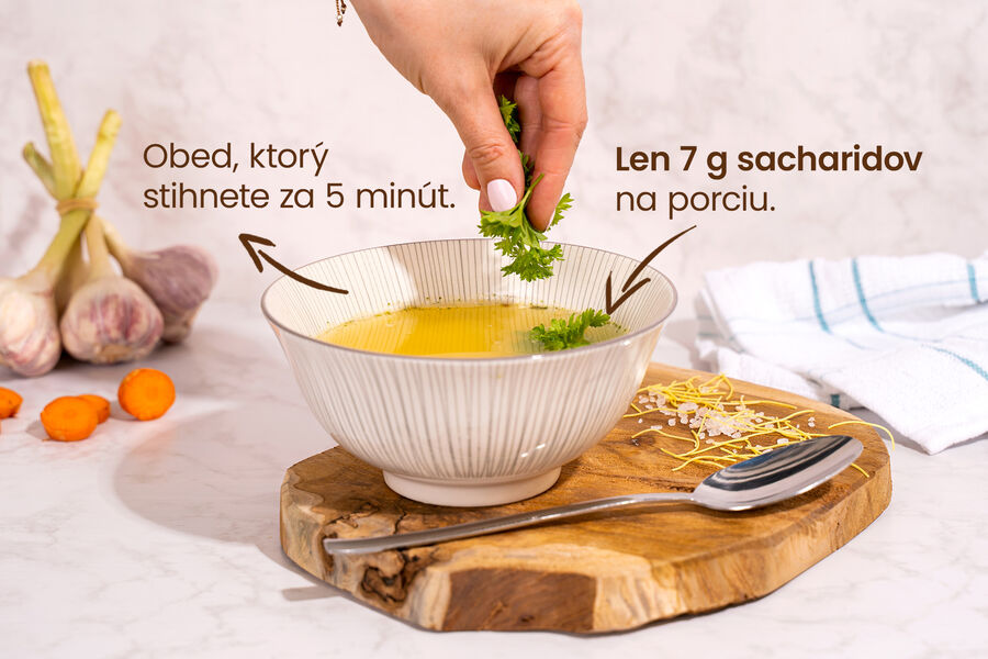 Proteínová polievka KetoDiet – kuracia s rezancami (7 porcií)