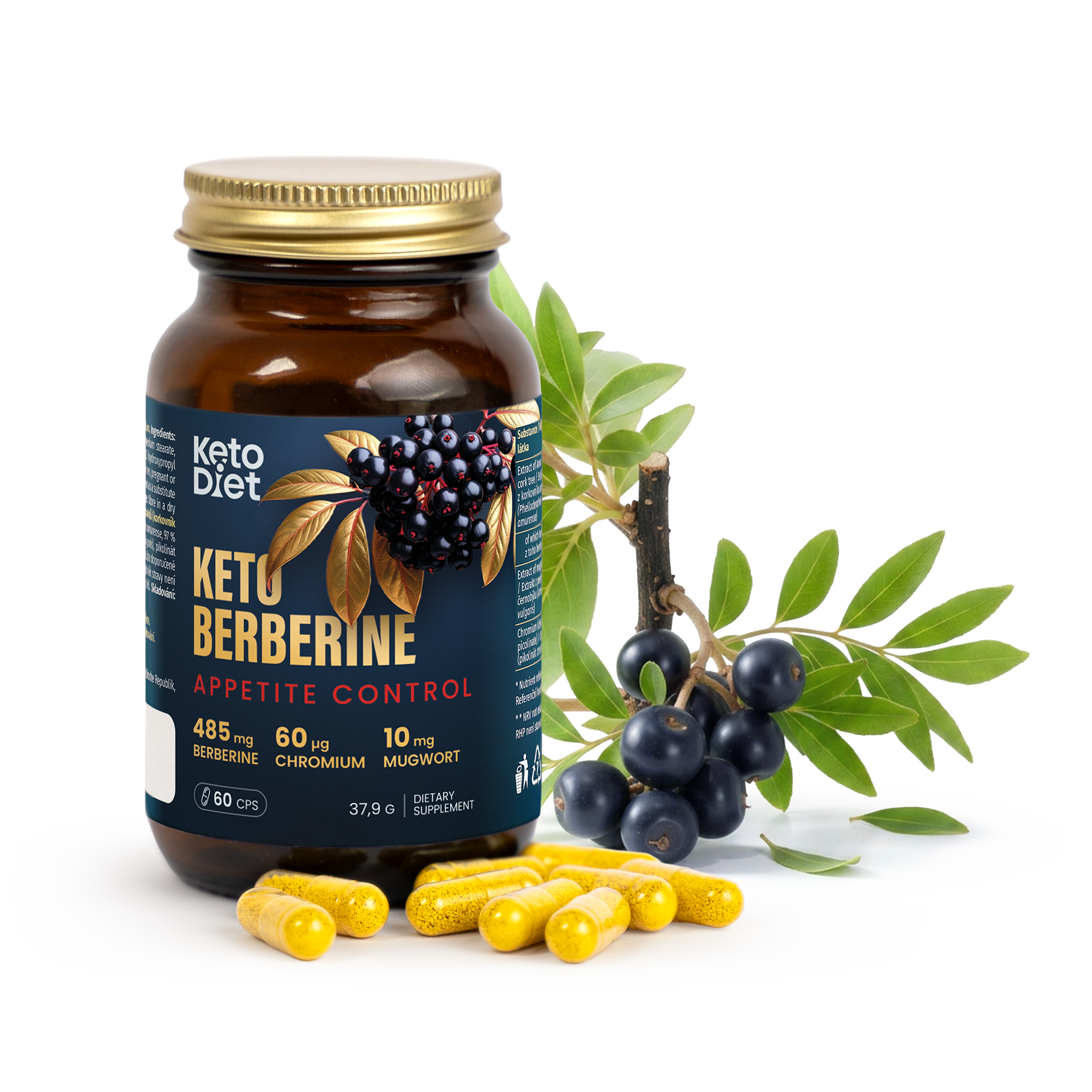 Keto Berberin – stabilizátor chutí a přejídání (60 kapslí)