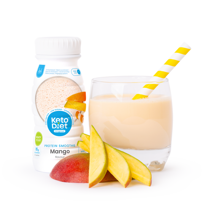 Proteínové smoothie – príchuť mango (200 ml – 1 porcia)