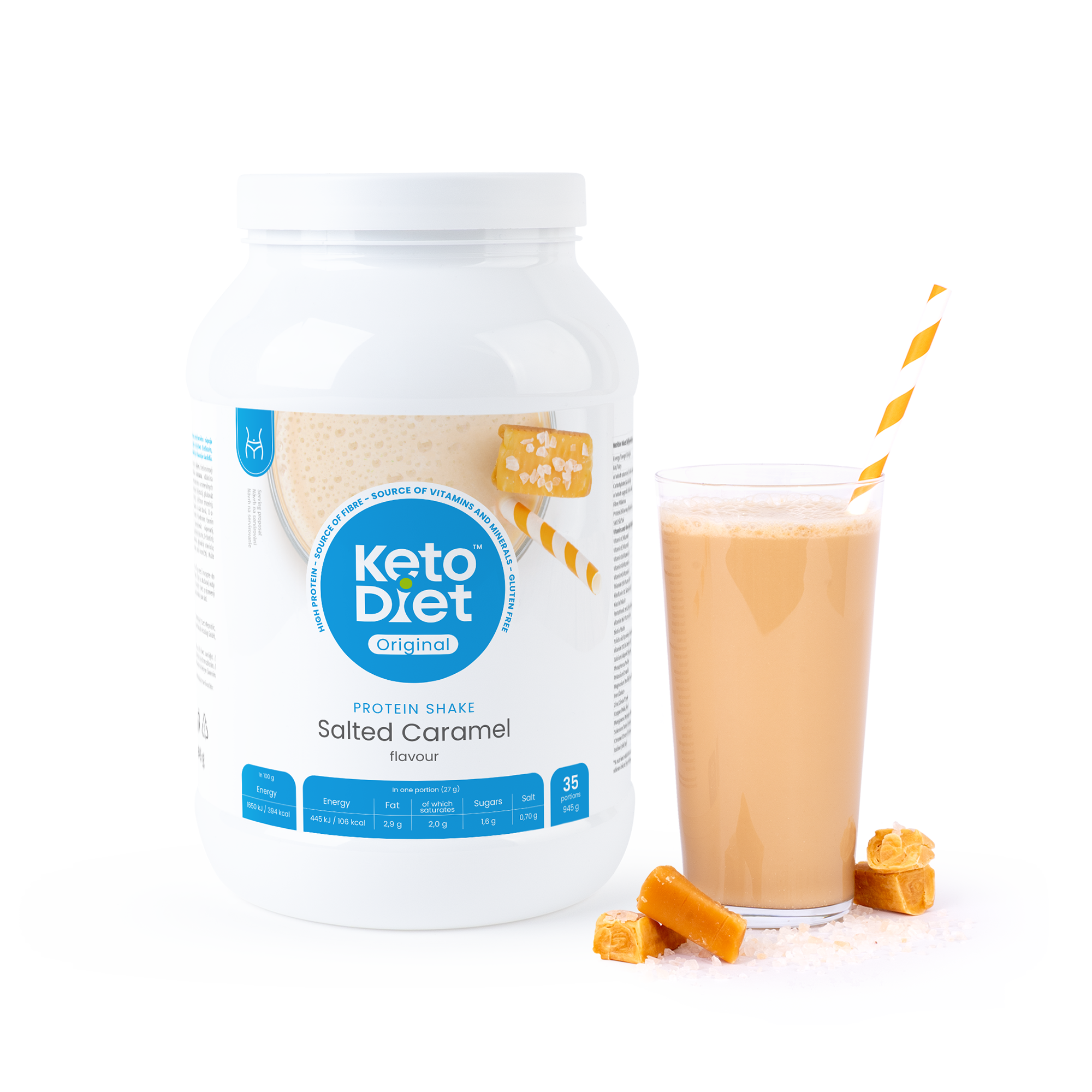 Proteinový nápoj – příchuť slaný karamel (35 porcí)