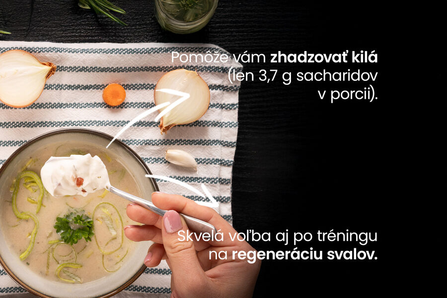 Proteínová polievka – cesnaková krémová